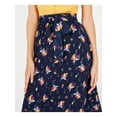 thumbnail image 3 of MAISON JULES Womens Navy Floral Midi Peasant Skirt 0, 3 of 4