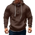 thumbnail image 2 of sususu Hoodies for Men Graphic Design Pullover Hooded Sweatshirt Lined Soft Comfortable Casual Long Sleeve Outdoor Athletic Jacket For Fall Winter,Coffee,XXXL, 2 of 4