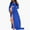 Blue, variant on Fengqque Nursing Maternity Maternity Postpartum Comfort Dress Pajamas Solid Color Pregnant Dress Long Sleeve Off Shoulder Long Dress