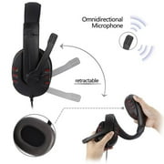 Black Plastic & Leather Adjustable Volume Control USB Wired Stereo Micphone Headphone Mic Headset for Sony for PS3 PC Game on sale