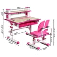 thumbnail image 2 of Costway Children's Desk Chair Set Height Adjustable Study Table, 2 of 10