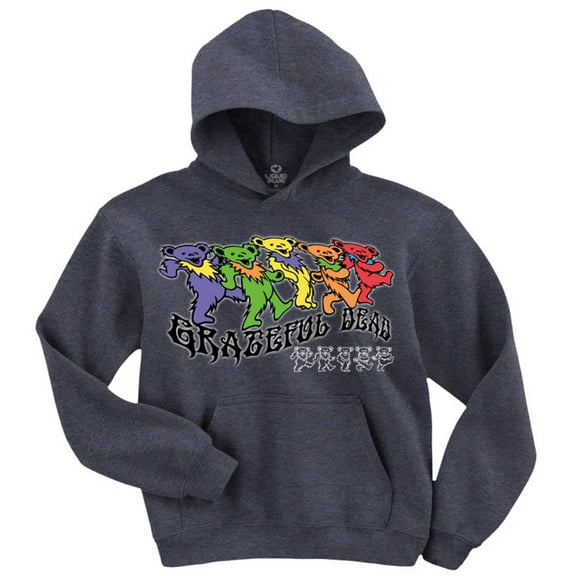 Grateful Dead Men's Trippy Bears Hooded Sweatshirt XX-Large Grey