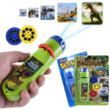 

Torch Projector Projection Lighting Story Torches Light Toy Slide Lamp Educational Learning Bedtime Night Light for Kids 3 4 5 6 Years Old (48 Images - Dinosaur & Sea World)