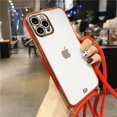 thumbnail image 1 of Pour Apple iPhone 11 Pro Max Rouge Étui Intelligent Antichoc de Luxe Plaqué Électro Élégant, 1 of 1