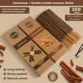 thumbnail image 2 of Cinnamon & Vanilla - Combo Pack of Incense Sticks - 100 Insence-Sticks of Each Scent - Total 200 Inscents - Inciensos Aromaticos para La Casa - Made with Natural Non Toxic Ingredients, 2 of 3