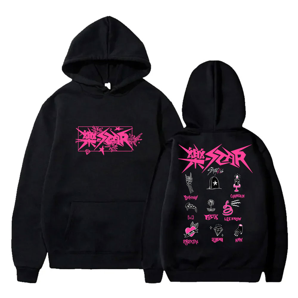 Stray Kids SKZ Tour Hoodies New Star Logo Merch Hooded Unisex Fashion ...