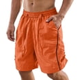 thumbnail image 3 of Inglocry Men's Running Shorts with Zipper Pockets Quick Dry Athletic Gym Workout Shorts Lightweight Stretch Saffron XL, 3 of 6