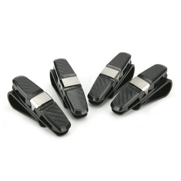 Clip Hanger Montura De Anteojos, Anticaída Conveniente Clip De Doble Extremo Soportes De Anteojos Para Parasol De Automóvil Con Clip De Tarjeta De Boleto Para Interior Automotriz ANGGREK Titanio