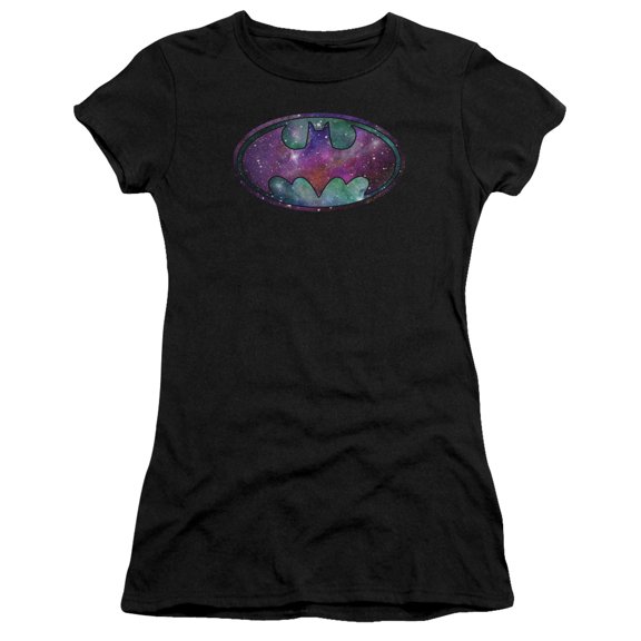 Batman - Galaxies Signal - Juniors Teen Girls Cap Sleeve Shirt - X-Large