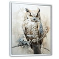 thumbnail image 2 of Designart "The Majestic Owl'S Wise Watch I" Animals Owl Floater Framed Canvas Prints, 2 of 5