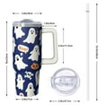 thumbnail image 2 of Halloween Mug, Spooky Skeleton Cup with Handle and Straw 30oz, Insulated Travel Coffee Tumbler Gift, 2 of 5