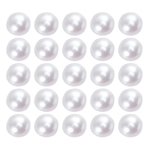 CCOCC 2000pcs 4mm Half Round Artificial Pearl Beads Flat Back Pearl for Craft DIY Gift Making (White)