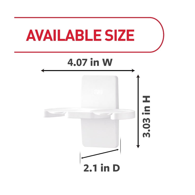 Command Bath White Toothbrush Holder with Adhesive Strips photo 2