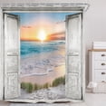 thumbnail image 3 of Cortina de ducha Riyidecor Ocean Beach, color gris granero, 180 x 210 cm, 3 of 8