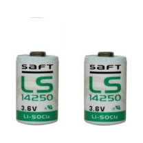 saft ls 14250 ls14250 1/2 aa 3.6v lithium battery (2 pack)