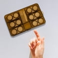 thumbnail image 4 of Estuche organizador portátil de 6 pares de pinzas para el hogar para mujeres Marrón, 4 of 9