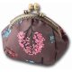 thumbnail image 1 of UBIUO Vintage Flower Tree Coin Purse Wallet Clutch Handbag Kiss Lock Card Cash Holder Bag, 1 of 4