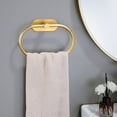 thumbnail image 6 of RuiJiao Stainless Steel Towel Ring Holder, No Drill Adhesive Mount Bathroom Towel Rack, Gold/Black/Silver, Modern Hotel Style Space Saving Design, 6 of 7