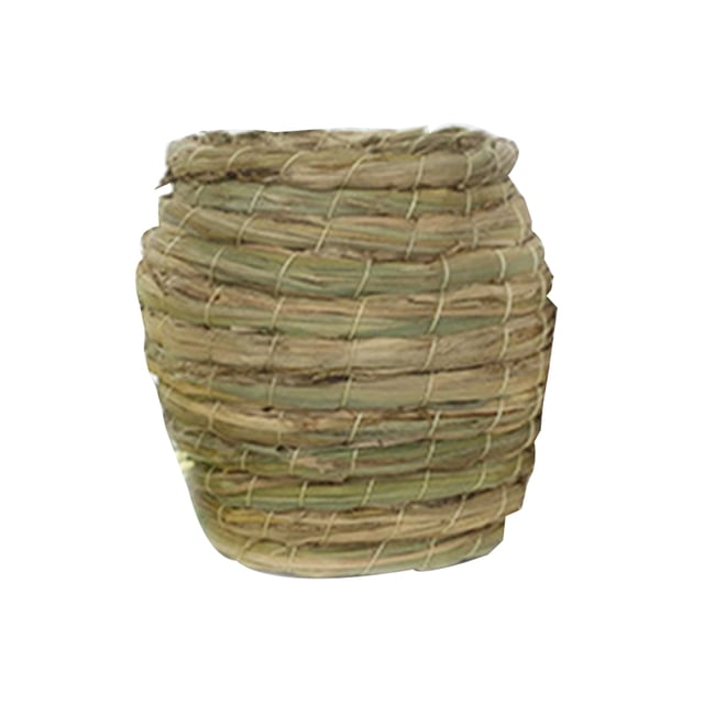 Greeniant Nido de pájaro de paja hecho a mano, mascota pequeña, Paloma, loro, césped Natural cálido, jaulas para casa, accesorios Jaulas de pájaros