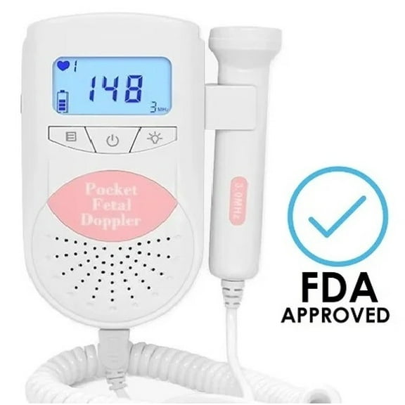 Doppler Fœtal - Moniteur Cardiaque pour Bébé avec GEL - Homologué par Santé Canada