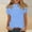 Light Blue, variant on Dolkfu Green Womens Summer Tops Crew Neck Short Sleeve Pull-on French Chic Tops Printed Polka Dot Retro Vintage T-Shirts Green,Xxl