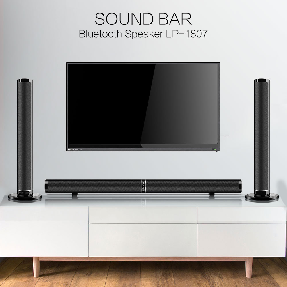 wall mounted tv and soundbar