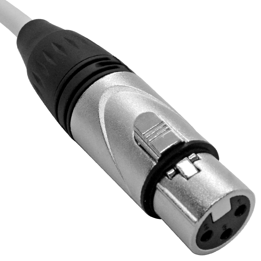 Seismic Audio  - 6 Pack of White 25 Ft XLR Female to 1/4" TRS Patch Cables - SATRXL-F25White-6Pack