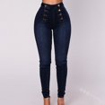thumbnail image 1 of LoyisViDion Woman Pants Clearance Fashion Women'S Pocket Pants Solid Jeans Casual Pants Low Waist Trousers Navy 14(XXXL), 1 of 8