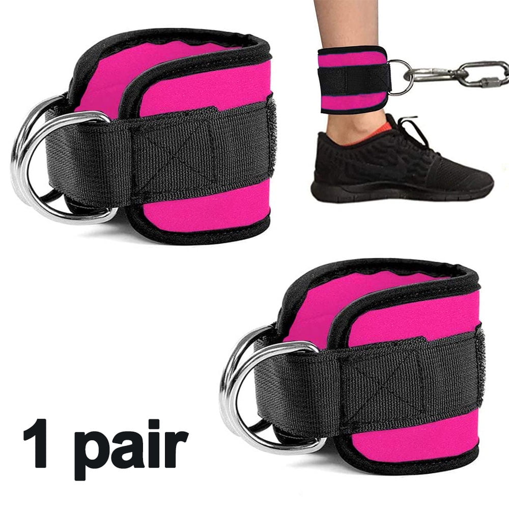 Ankle Straps (Pair) for Cable Machine Glute Kickbacks, Padded Ankle Cuffs  Gym Lower Body Exercises Fitness Accessories, Adjustable Comfort fit Men &  Women Leg Workout Strap, Exercise Machine Attachments -  Canada