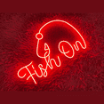 thumbnail image 3 of Craftnamesign Fish On Neon Sign, Fishing LED Decor, Fishing Wall Art, 3 of 4