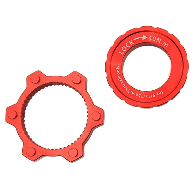Center Lock Disc Adapter, Long Service Life Ergonomic Stain Resistant Bike Hub Disc Brake Center Lock Adapter For Repairing Red