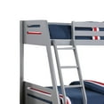 thumbnail image 3 of Emily Twin Over Full Bunk Bed with Ladder- 2 Drawers- Gray Solid Wood, 3 of 6