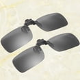 thumbnail image 2 of EeaseMX 2 clips para gafas de sol polarizadas, cuadrados, de plástico y metal, para exteriores (negro polarizado), 2 of 7