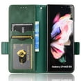 thumbnail image 2 of Dteck Samsung Galaxy Z Fold 3 5G Case, Galaxy Z Fold 3 Wallet Case with Card Holder PU Leather Flip Folio Case with Wristlet Strap for Samsung Galaxy Z Fold 3,Green, 2 of 5