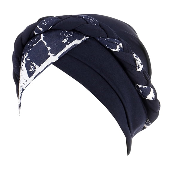 Chemo Cancer Head Hat Cap Ethnic Pre-Tied Twisted Braid Hair Cover Wrap Headwear