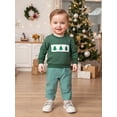 thumbnail image 5 of BemeyourBBs Toddler Boy Christmas Outfit Santa Long Sleeve Sweatshirt Plaid Pants, 5 of 8