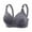 Gray, variant on Women's Front Closure Bra Wireless Full Cup Lingerie, Anti Sagging Fixed Cup Underwear, Wide Shoulder Strap Support Bralette, Printed Breathable Vest, Accessory Breast Collection Smoothing Top