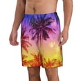 thumbnail image 2 of Naloa Palm Trees at Sunset Men's Beach Shorts, Surfing shorts, Swim trunks, Quick Dry Swim Trunks for Surfing Beach Fun - Large, 2 of 9