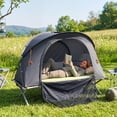 thumbnail image 2 of Outsunny Camping Tent Cot, Multifunctional Folding Tent Combo, Portable Off-Ground Tent Shelter with Self-Inflating Air Mattress and Carry Bag for 1 Person, 2 of 10
