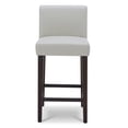 thumbnail image 3 of CHITA 25 inch Bar Stools Set of 2, Faux Leather in Creamy Gray, 3 of 8