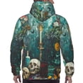 thumbnail image 7 of Honeii Baroque Floral Still Life Pattern Mens Hoodies Men's Loose Sleeve Sweatshirt,Pullover Hooded Sweatshirt for Men,Essentials Hoodie-4X-Large, 7 of 7
