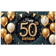 thumbnail image 3 of Yatrandify Golden Balloons Happy Birthday Banner Metallic Balloons Fifty Celebration Banner for Milestone Anniversary Party Indoor Event Decoration, 3 of 8