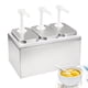 thumbnail image 1 of Bomba dispensadora de salsa Saladulce de acero inoxidable de 6 litros con 3 tarros, 1 of 6