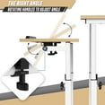 thumbnail image 3 of Standing Desk - Adjustable Height & Angle, Sit-Stand Workstation with Wheels, Mouse & PC Tower Tray, Natural, 3 of 18