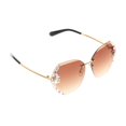 thumbnail image 1 of anteojos terre mujer, vidrio brillante, lente cortada, protección 400, anteojos terre marrón Yuyangstore gafas de sol de gran tamaño, 1 of 8