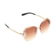 thumbnail image 1 of anteojos terre mujer, vidrio brillante, lente cortada, protección 400, anteojos terre marrón Yuyangstore gafas de sol de gran tamaño, 1 of 8