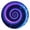 Blue Purple Tie, variant on Rainbow Tie Dye Mandala Pattern Round Fitted Tablecloth with Elastic Edge,Dining Table Cover Waterproof,Outdoor Round Tablecloth for Camping,Dining,Indoor and Outdoor