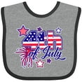 thumbnail image 3 of Inktastic 4th of July Fireworks Stars and American Flag Boys or Girls Baby Bib, 3 of 4