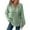Green, variant on Womens Brown Hooded Knit Sweater - Polyester Spandex Soft Stretch, Relaxed Fit with Half-Button & Drawstring, for Daily Casual/Loungewear, Size S-XXL,Size S