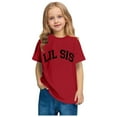 thumbnail image 3 of STETMN Little Girls Cotton Summer Tops LIT SIS Letter Print Tee Short Sleeve T-Shirt 3-10Y, 3 of 4